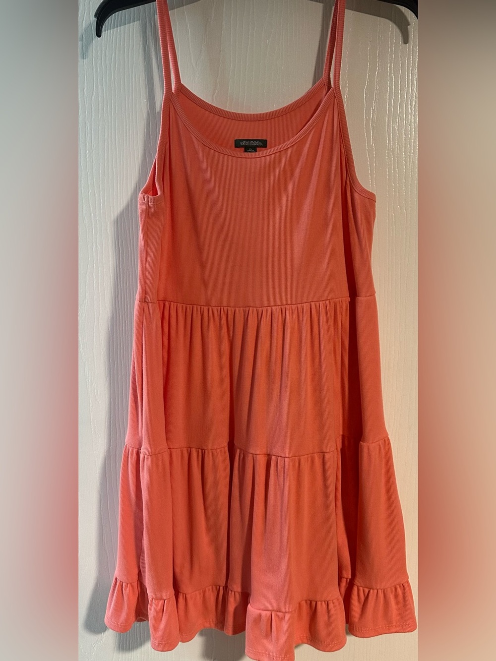 Wild fable Ribbed Tank Dress in Coral Orange